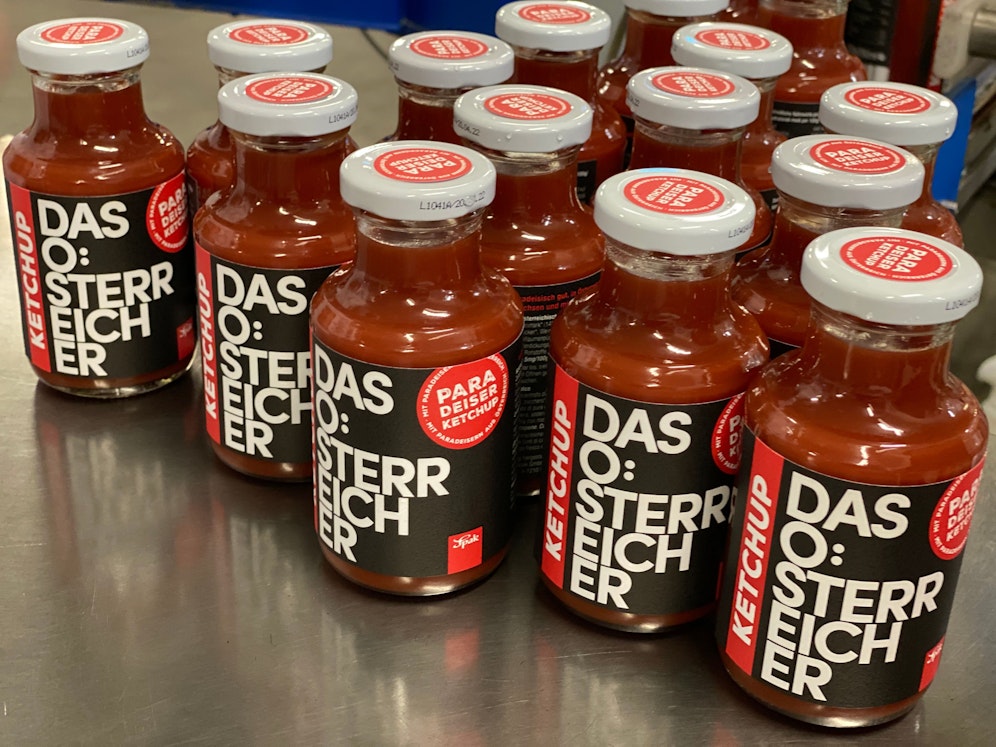 Für dieses Ketchup wurden ausschließlich österreichische Paradeiser verarbeitet!