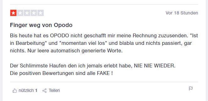 Viele Bewertungen sind sehr schlecht.