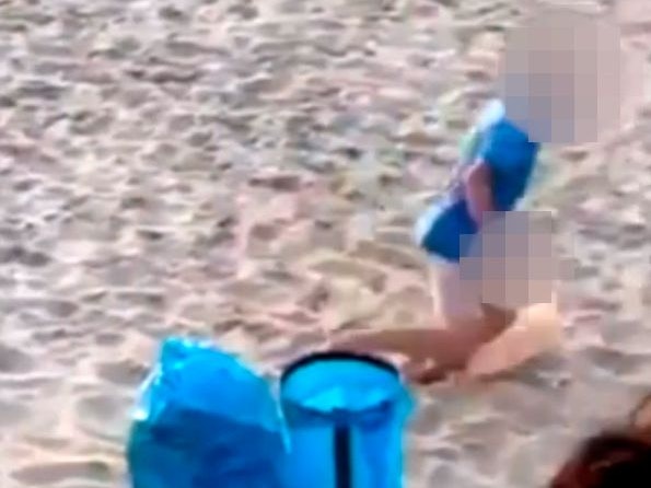 Untenrum freischwingend torkelte der sichtlich alkoholisierte Mann nach seiner Abreibung davon.