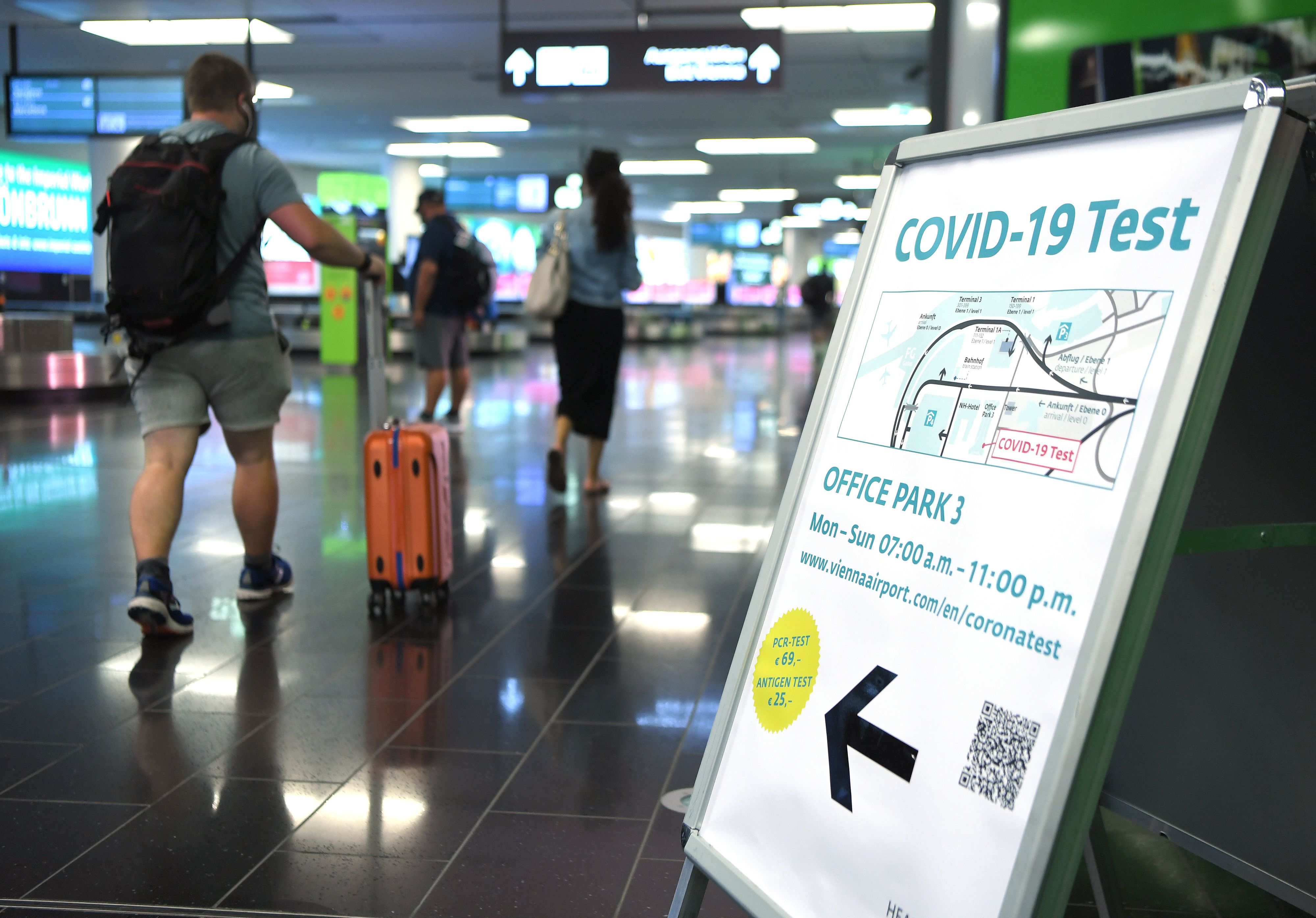 Am Flughafen Wien werden die Tests im Office Park 3 durchgeführt.