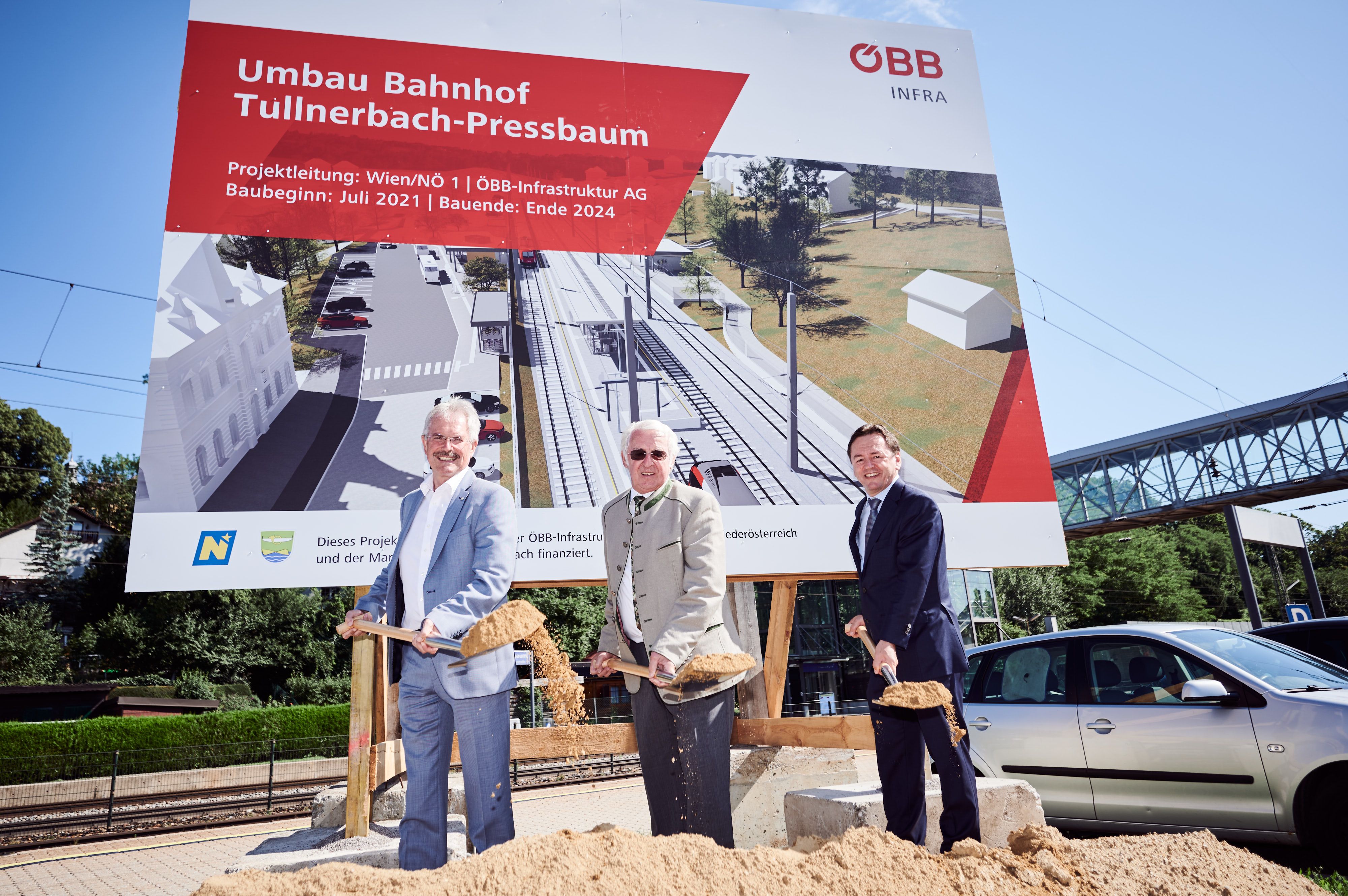 Spatenstich Umbau Bahnhof Tullnerbach-Pressbaum Copyright: ÖBB/Marek Knopp