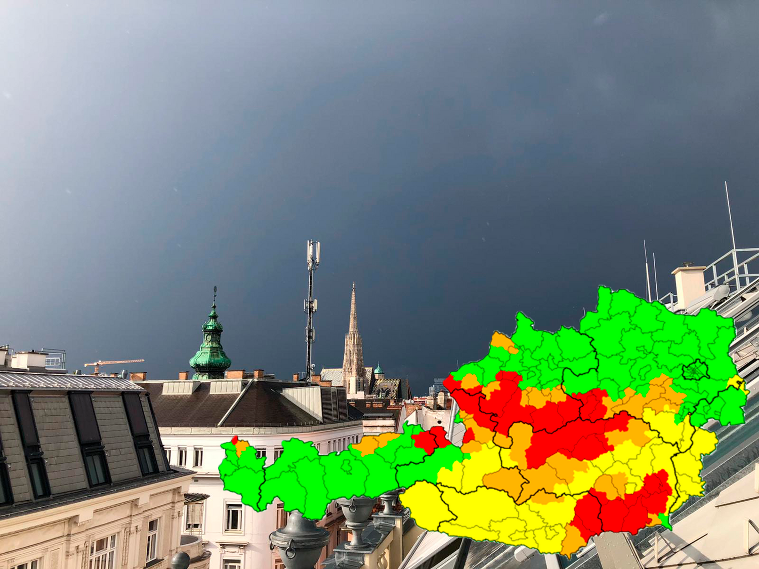 Am Abend wird auch in Wien der Regen einsetzen