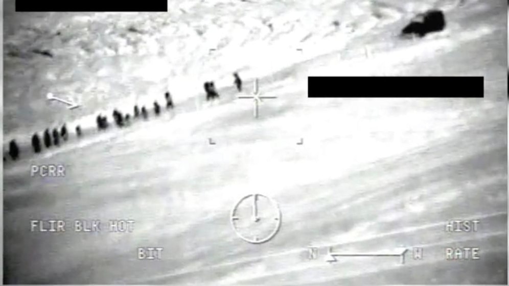 Bilder einer Frontex-Drohne zeigen, wie weißrussische 