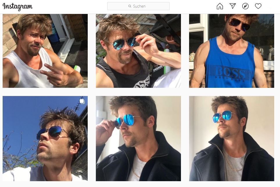 Einen Einblick in sein Instagram-Profil als @bradpitt_lookalike gibts <a href="https://www.instagram.com/bradpitt_lookalike">HIER</a>.
