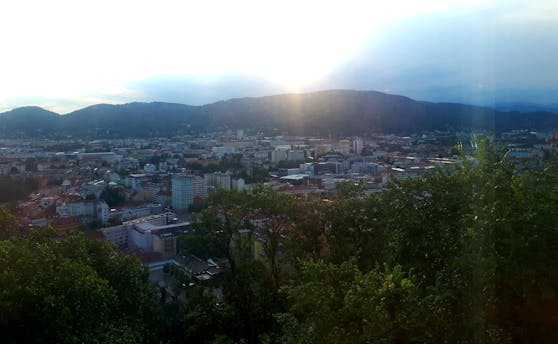 Beeindruckend: Die steirische Landeshauptstadt Graz, vom Restaurant Schlossberg aus betrachtet.