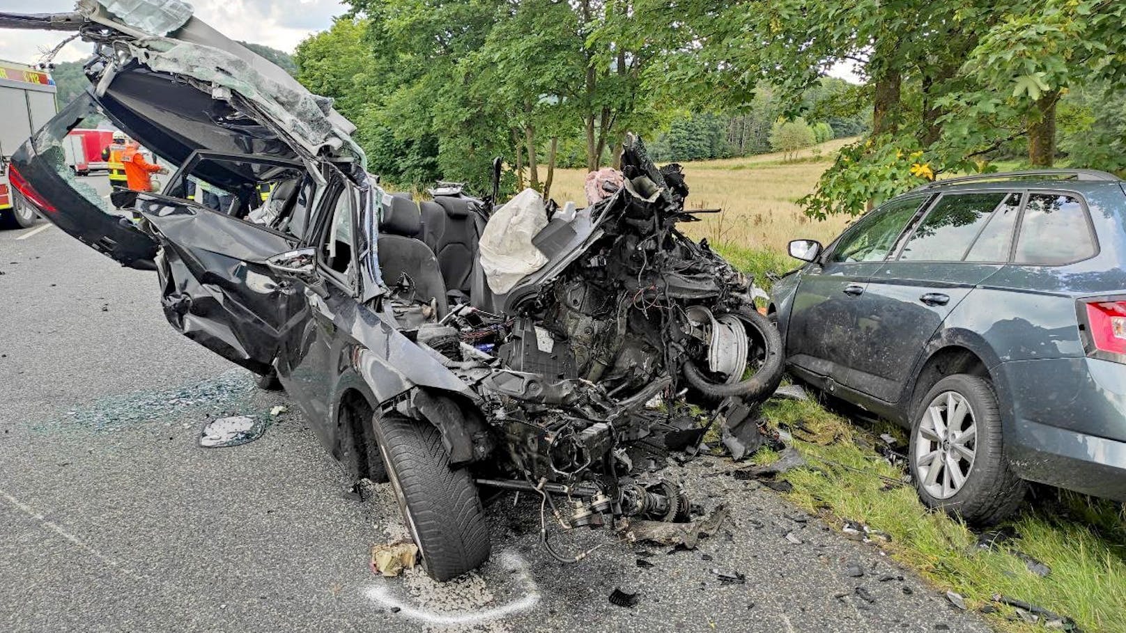 Tödlicher Unfall am 4. August 2021 in Eschenburg-Simmersbach, Hessen.