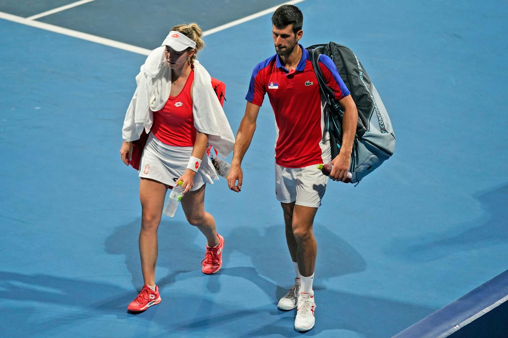 Nina Stojanovic konnte mit Novak Djokovic nicht um Edelmetall kämpfen. 