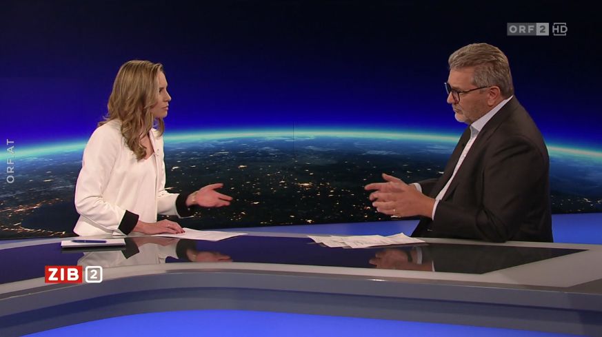 SP-Gesundheitsstadtrat Peter Hacker im ZIB2-Gespräch mit Margit Laufer am 5. August 2021.