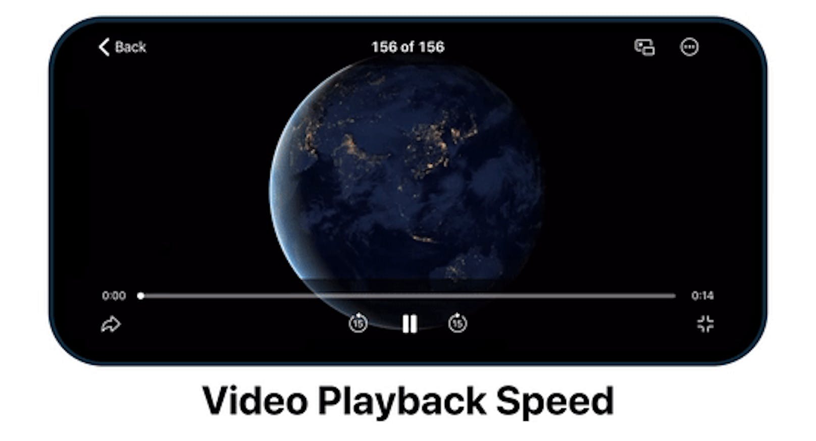Versendete Video- und Sprachnachrichten können langsamer oder schneller abgespielt werden.