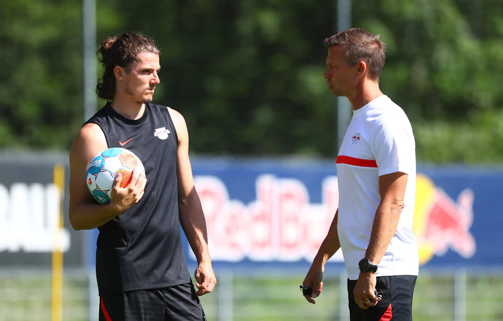 Jesse Marsch und Marcel Sabitzer.