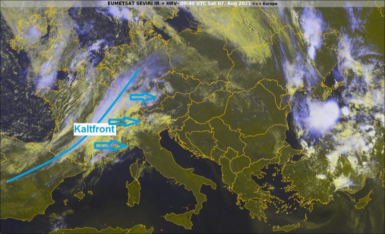 Aktuelles Satellitenbild von Europa