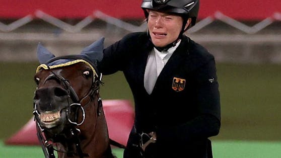 Annika Schleu mit dem Pferd Saint Boy.