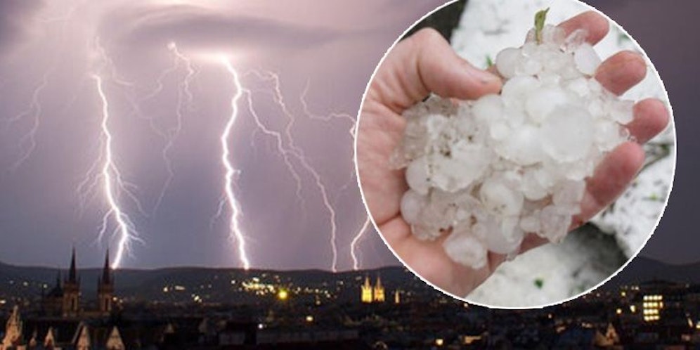 Am Sonntag ist mit schweren Hage-Gewittern zu rechnen.