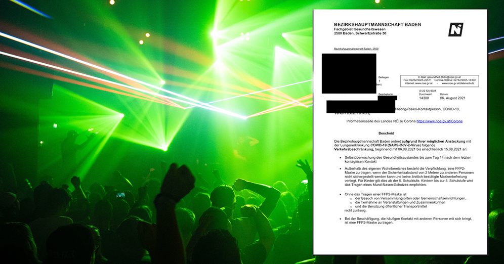 Nach einem Party-Abend in Niederösterreich flatterte der Absonderungsbescheid ins Haus.&nbsp;