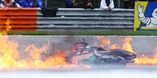 MotoGP-Star bei Feuer-Crash in Spielberg verletzt