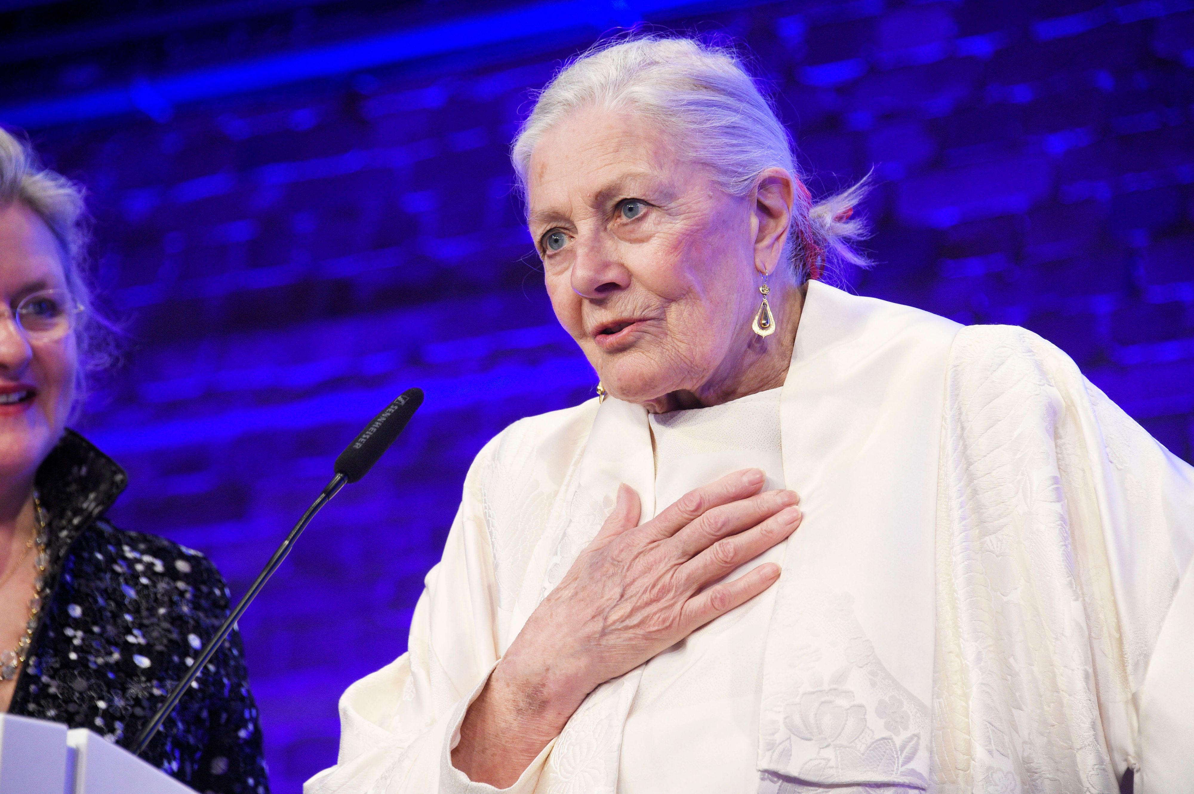 &nbsp;Vanessa Redgrave musste absagen. Sie wird nicht wie hier bei der Cinema For Peace Gala 2020 zu Publikum sprechen.