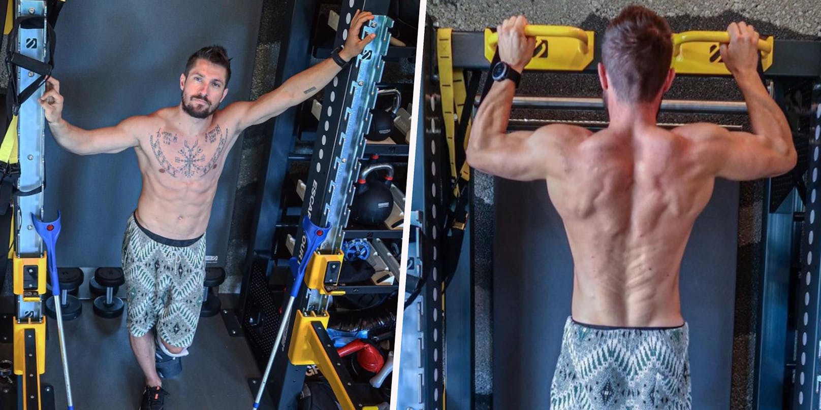 Marcel Hirscher zeigt auf Instagram seine Muskeln und Tattoos.