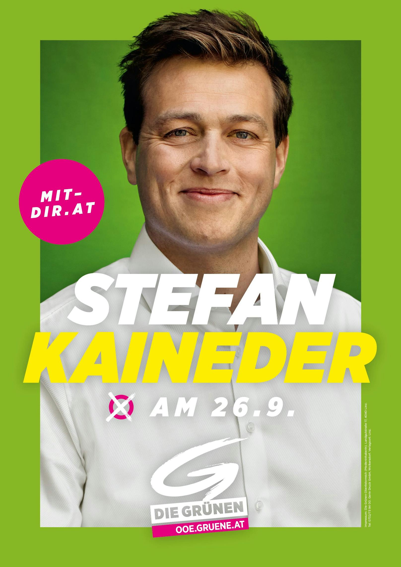 Der Grüne Spitzenkandidat Stefan Kaineder