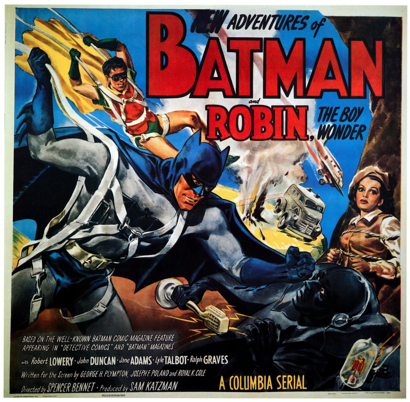 "Batman and Robin" ist eine Abenteuerserie mit fünfzehn Einzelepisoden aus dem Jahr 1949, welches auf den Comics von Bob Kane basiert.