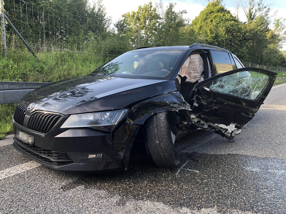 Weil die Lenkerin von einer Spinne im Auto überrascht wurde, verlor sie die Kontrolle über ihr Fahrzeug.