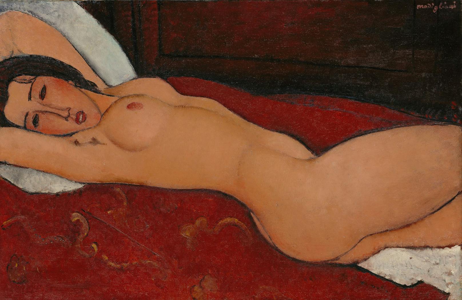 Amedeo Modigliani,&nbsp;Liegender Akt, 1917,&nbsp;Öl auf Leinwand