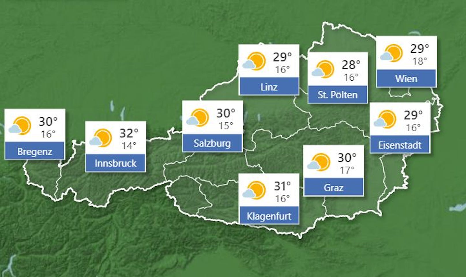Wetterprognose für <strong>Donnerstag</strong>, 12. August 2021.