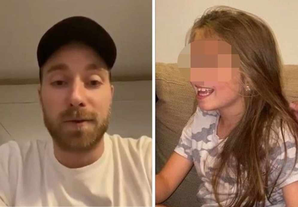 Dänemark-Star Christian Eriksen spricht der 9-jährigen Evie Mut zu