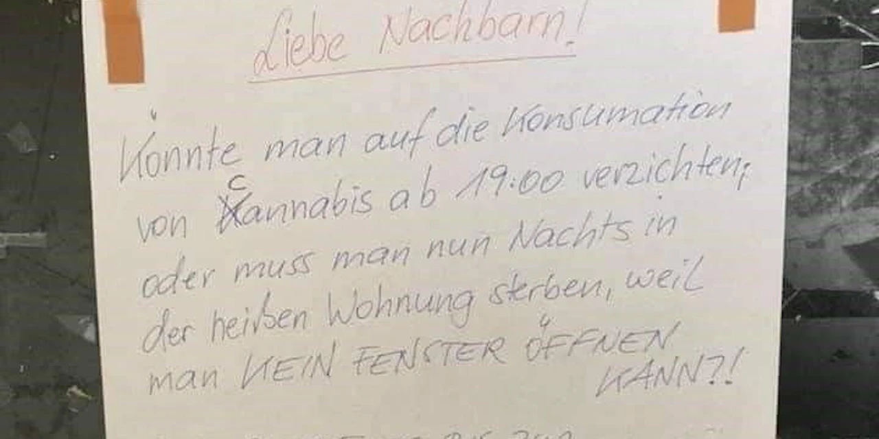 "Können nicht schlafen" – Kiffverbot für Mieter ab 19 Uhr - Vimarsana News