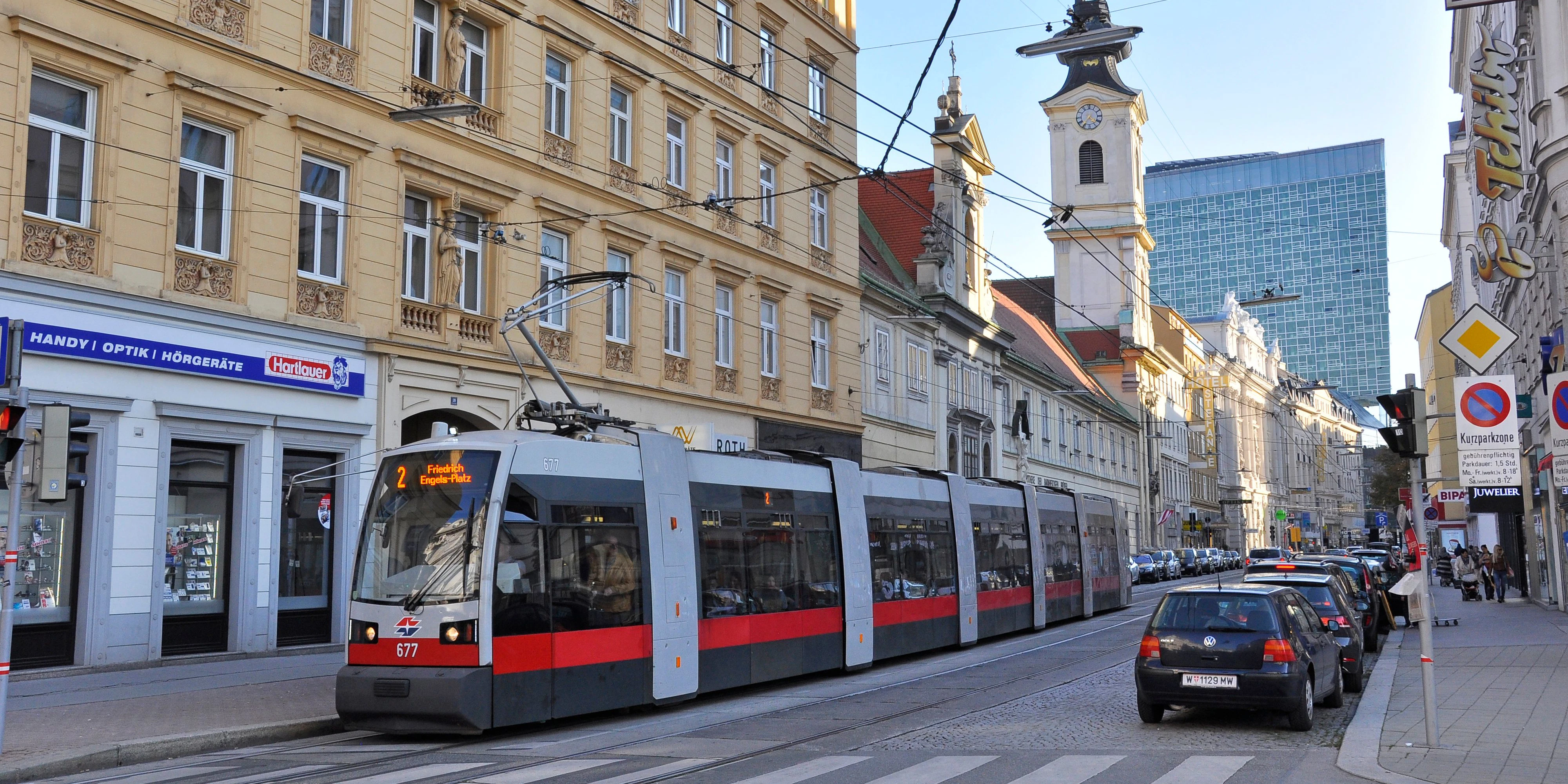 Die Wiener Taborstraße in der Leopoldstadt. Die Fluchtfahrt fand dort ein jähes Ende.