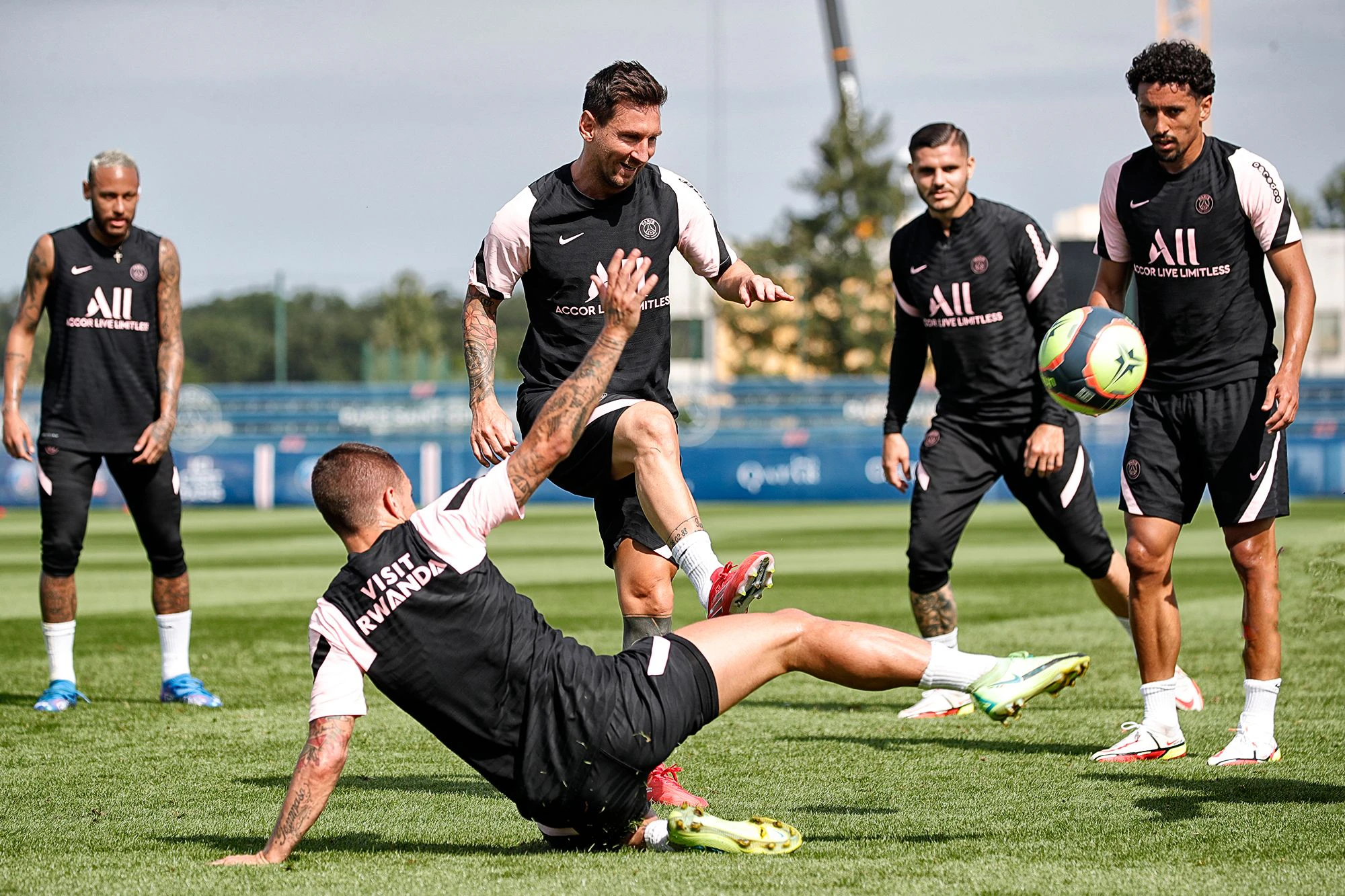 Messi hat sichtlich Spaß