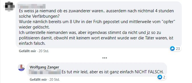 Zanger war sich seiner Sache sehr sicher.