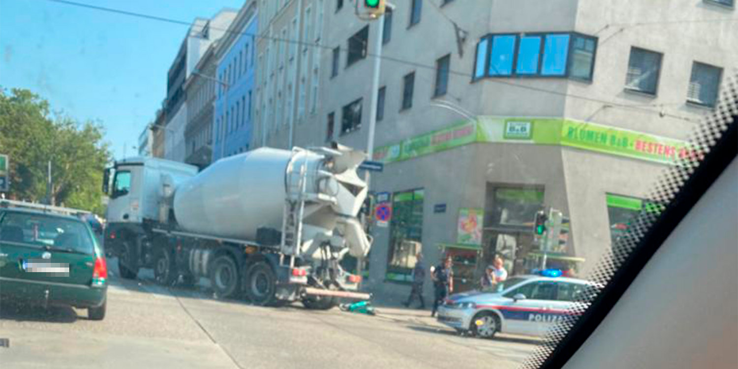 Der E-Scooter-Fahrer befand sich im toten Winkel.