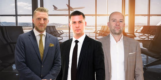 Roman Tenschert, Mathias Burger und Andreas Strobl (v.l.n.r.) vertreten Angeklagte.