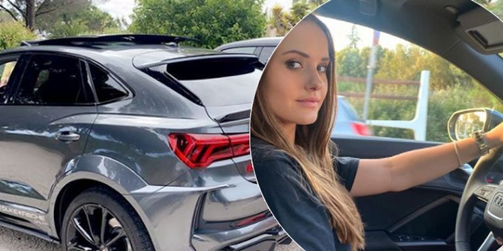 Davina Geiss in ihrem Audi RS Q3