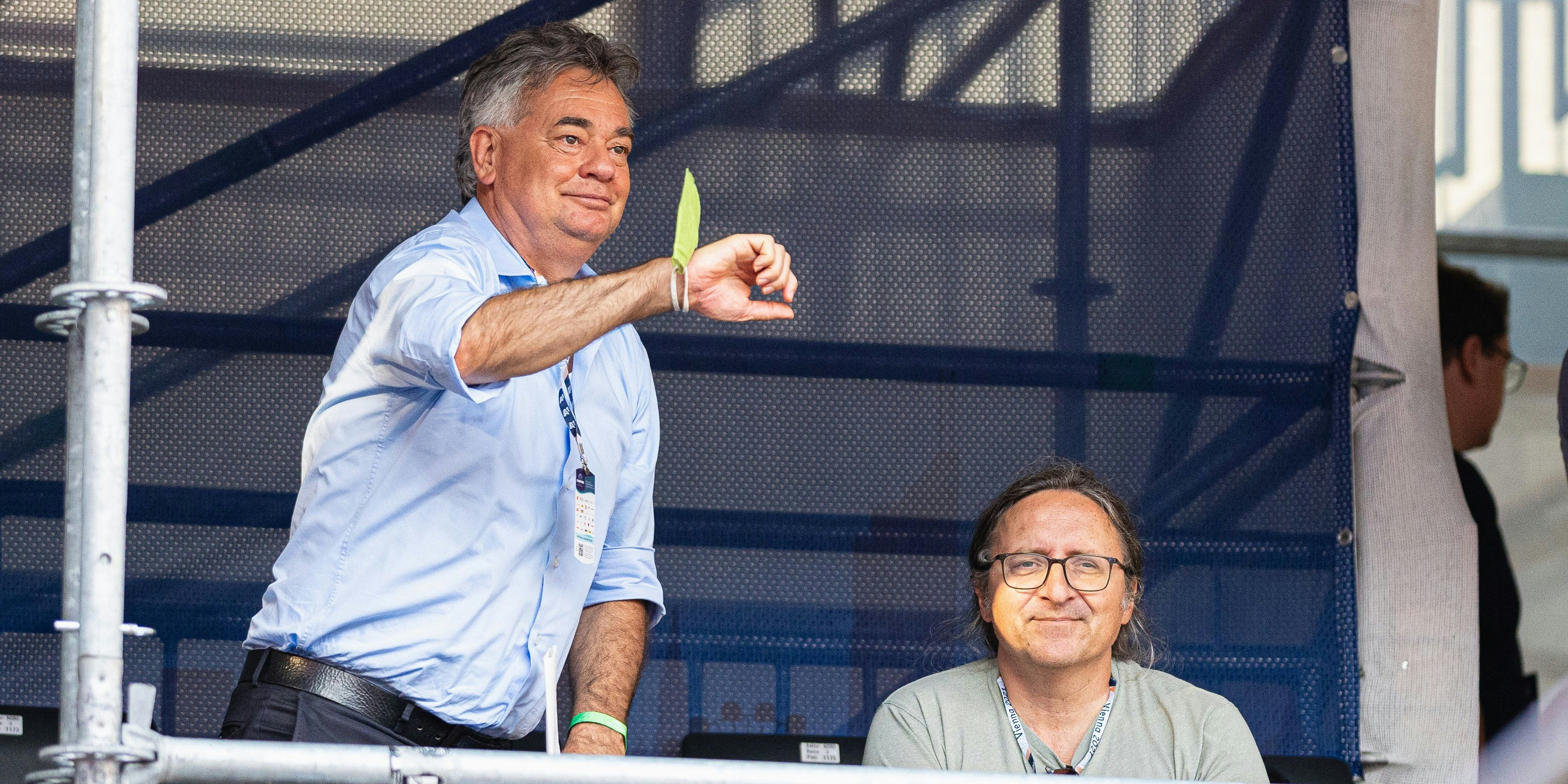 Vizekanzler und Sportminister Werner Kogler (Gruene) bei der Beachvolleyball-EM in Wien 2021
