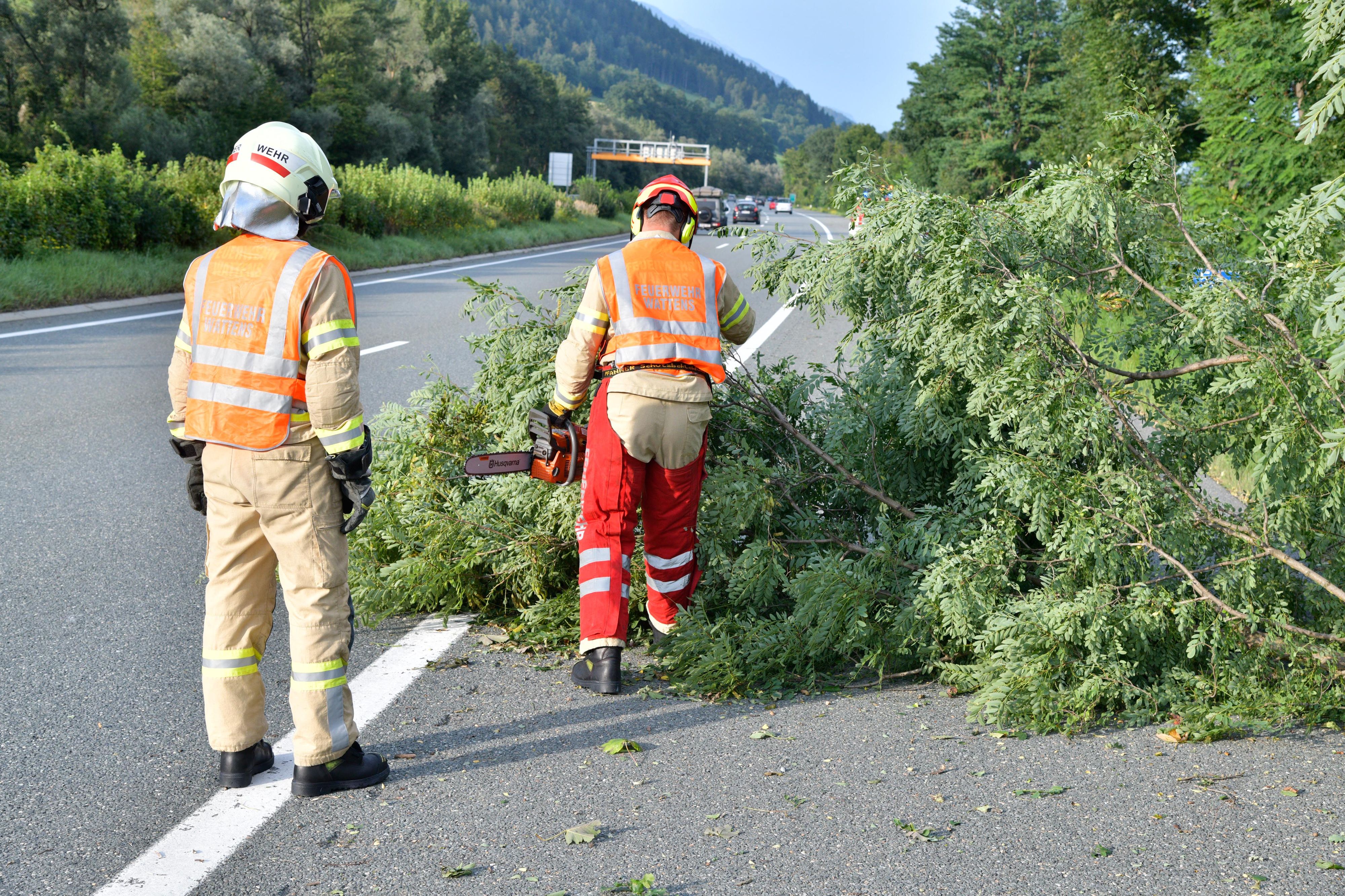 Die alarmierte Feuerwehr kümmerte sich aber umgehend um die Beseitigung des Hindernisses.