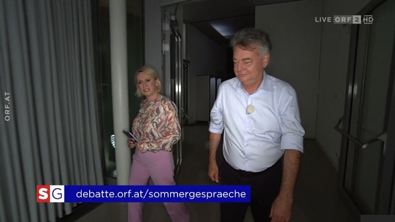 Heute.at - Unwetter crasht ORF-Sommergespräch mit Werner Kogler