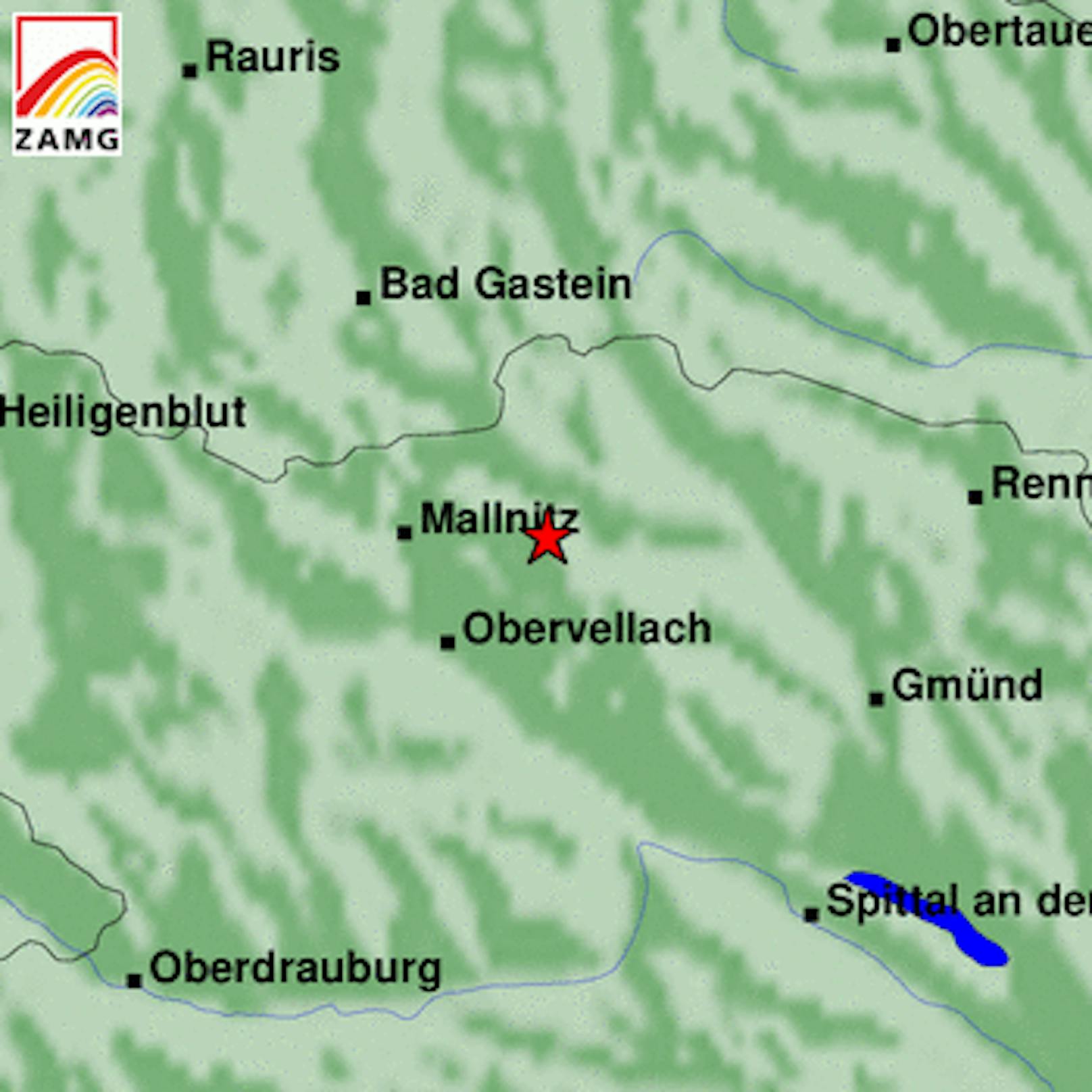 Das Epizentrum lag neben dem Kärntner Ort Mallnitz.
