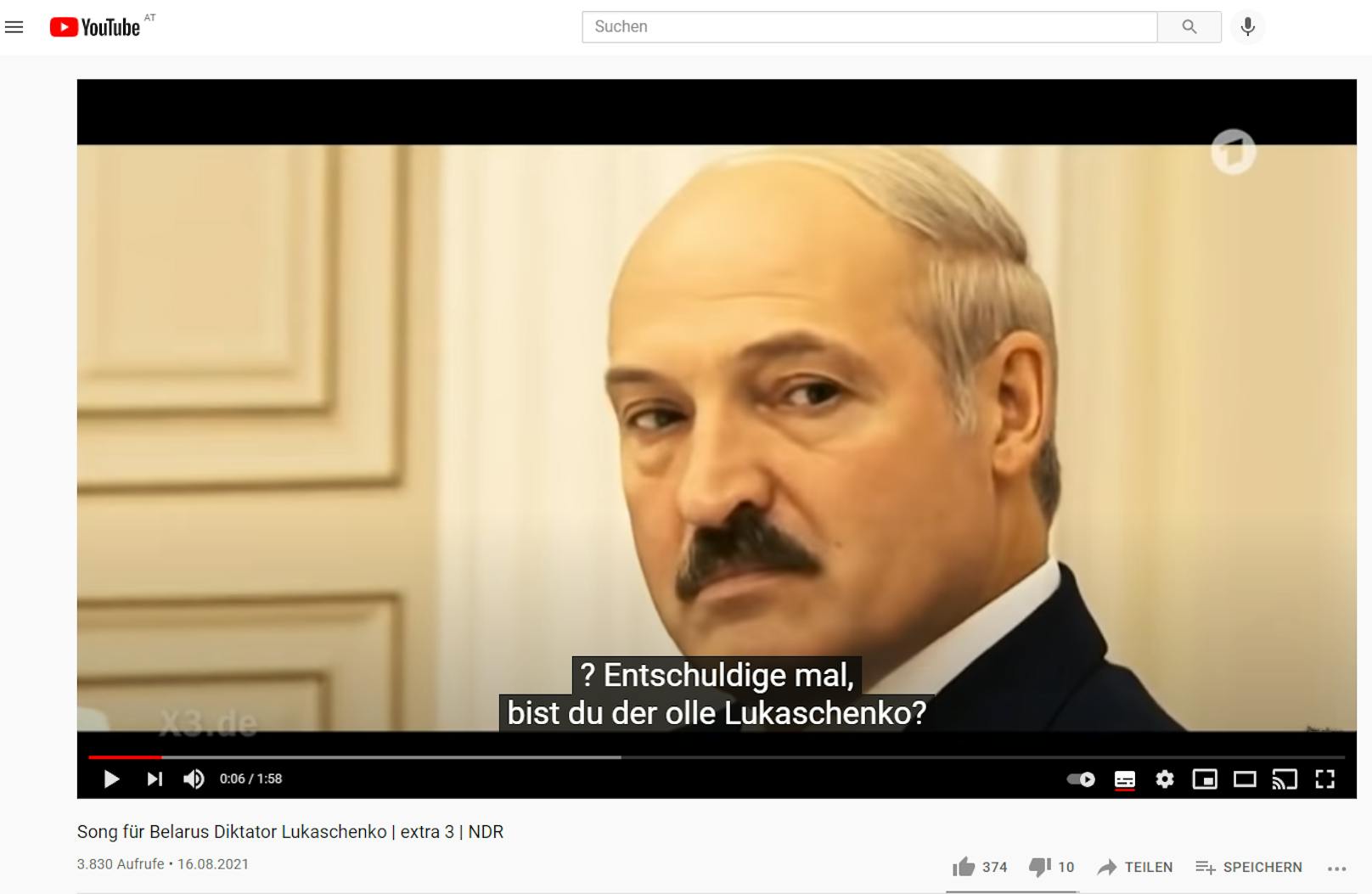 Lukaschenko Protest Song deutsche Comedians