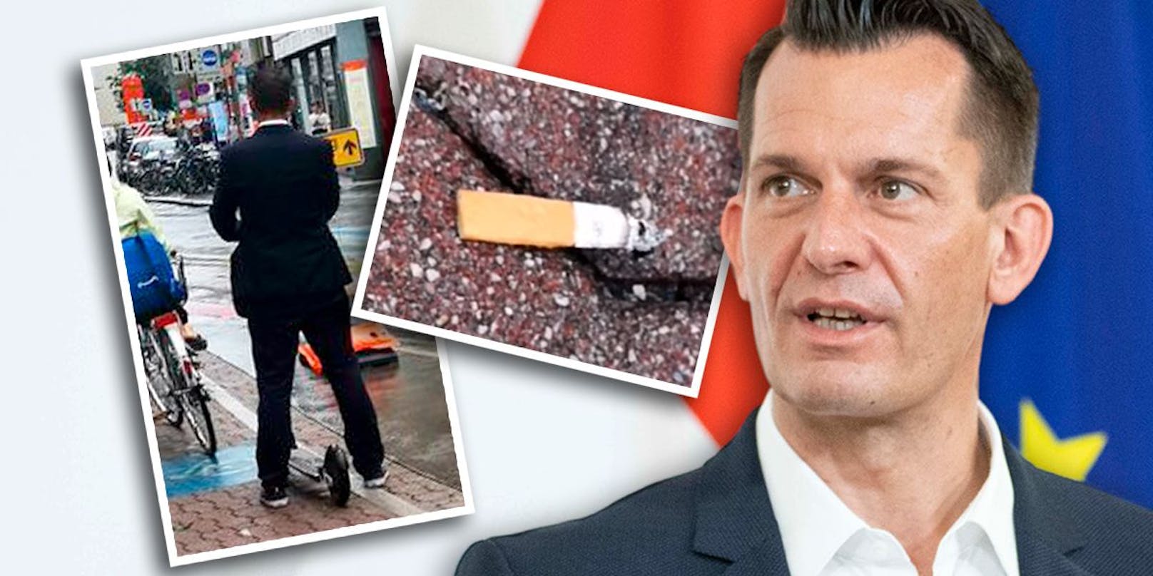 Hat Gesundheitsminister Wolfgang Mückstein einfach einen Tschick-Stummel auf die Straße geworfen?