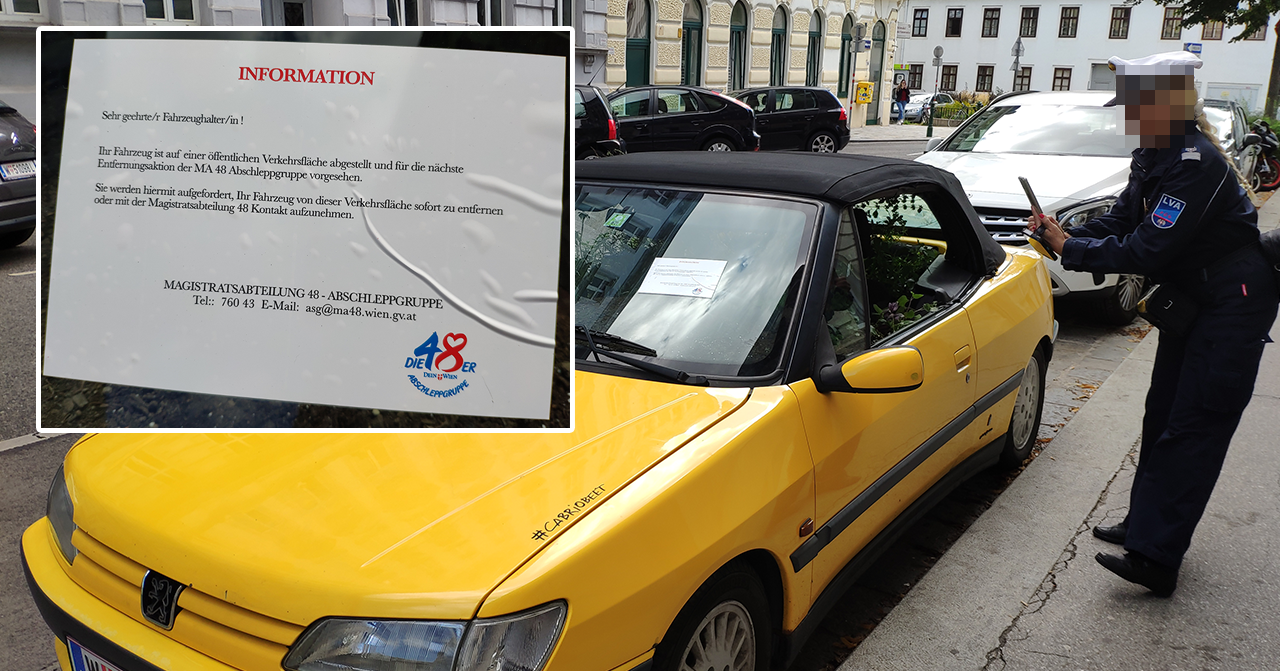 Das Cabrio-Beet soll bald abgeschleppt werden.