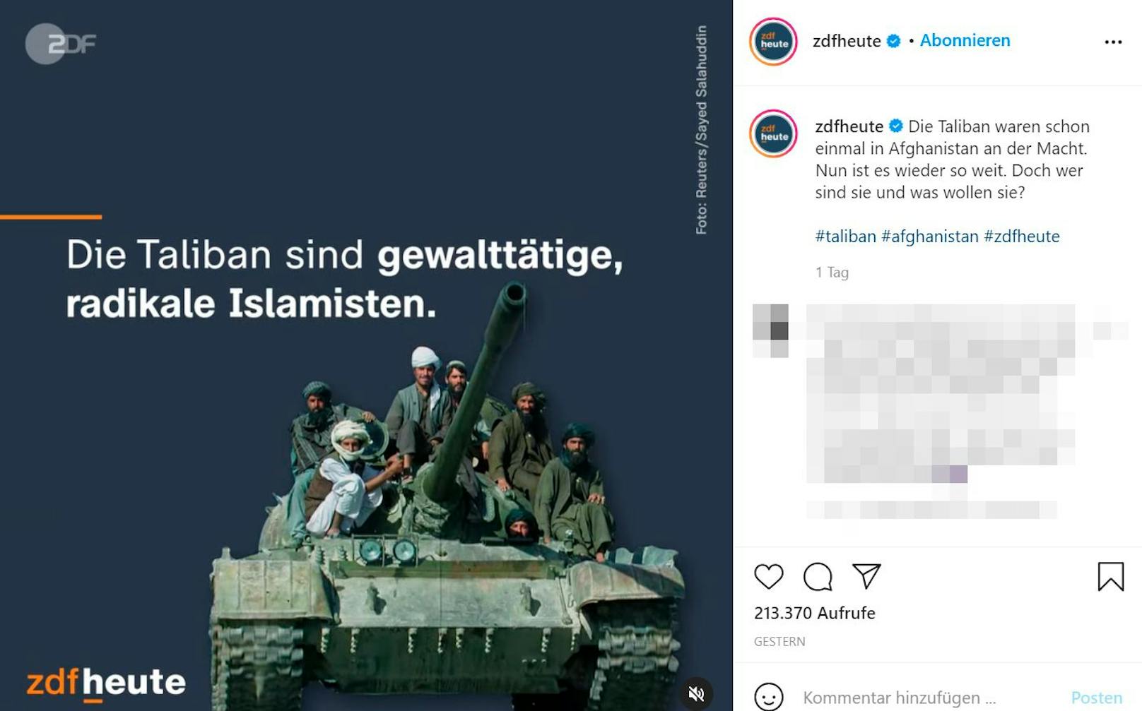 In einem späteren ZDF-Beitrag gibt es dann keine Islamist*innen mehr.
