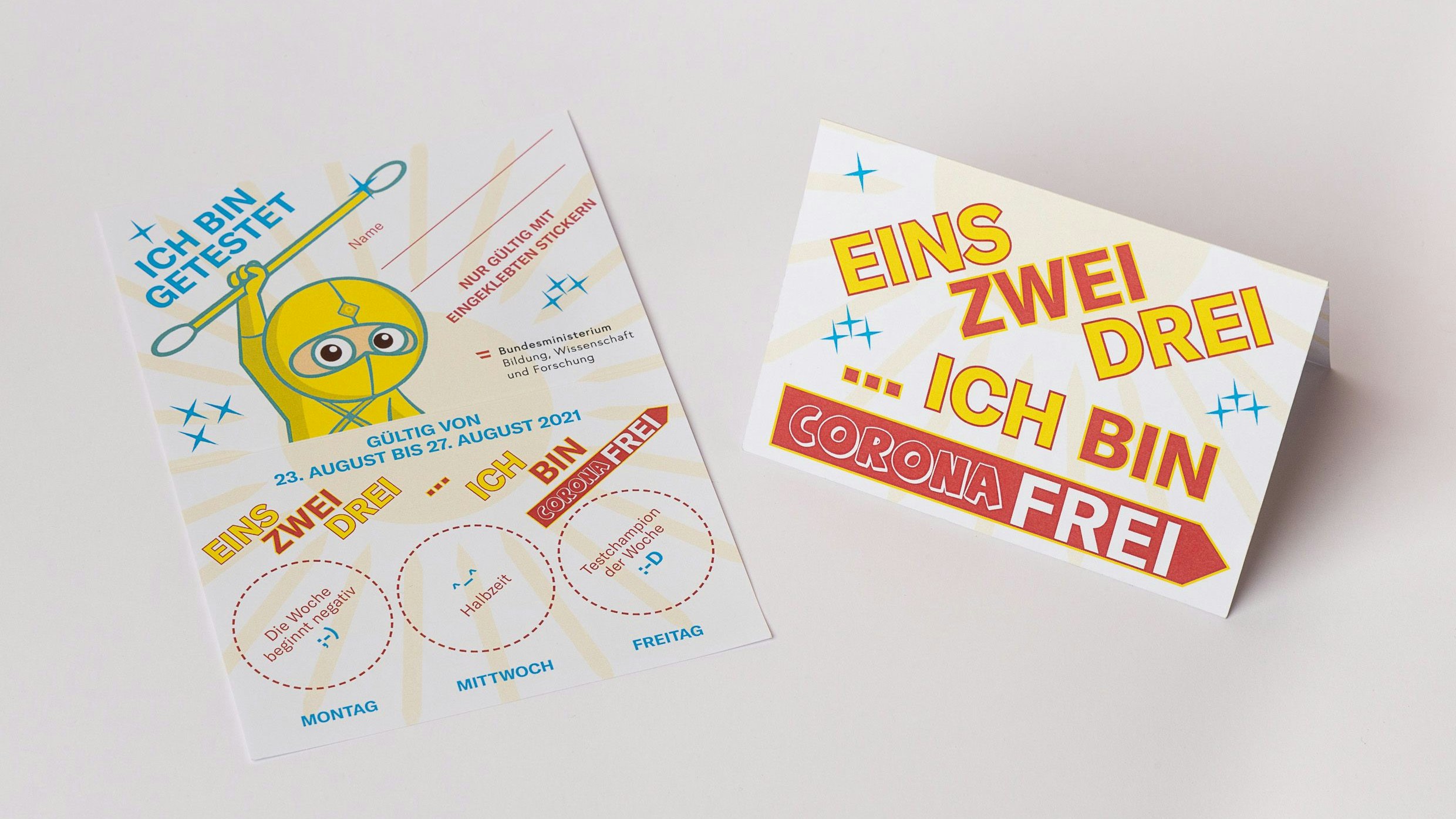 Der Sommerschulen-Ninjapass ist gelb