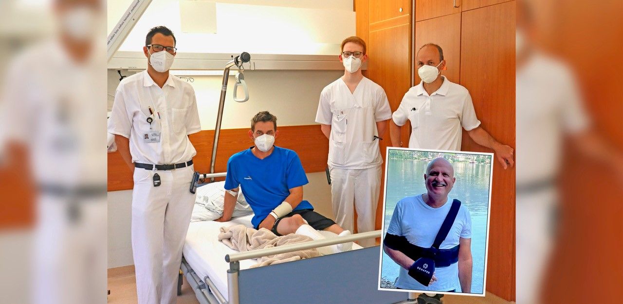 Erich Pilz (kl. Foto) rettete Zimmernachbar Michael Huber das Leben. 