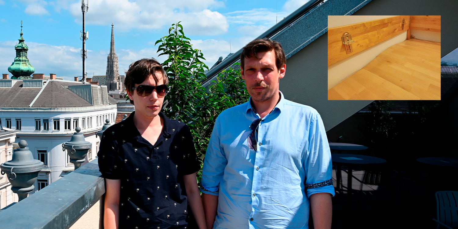 Mieter Harald (rechts) und sein Partner Alexander in der "Heute"-Redaktion.