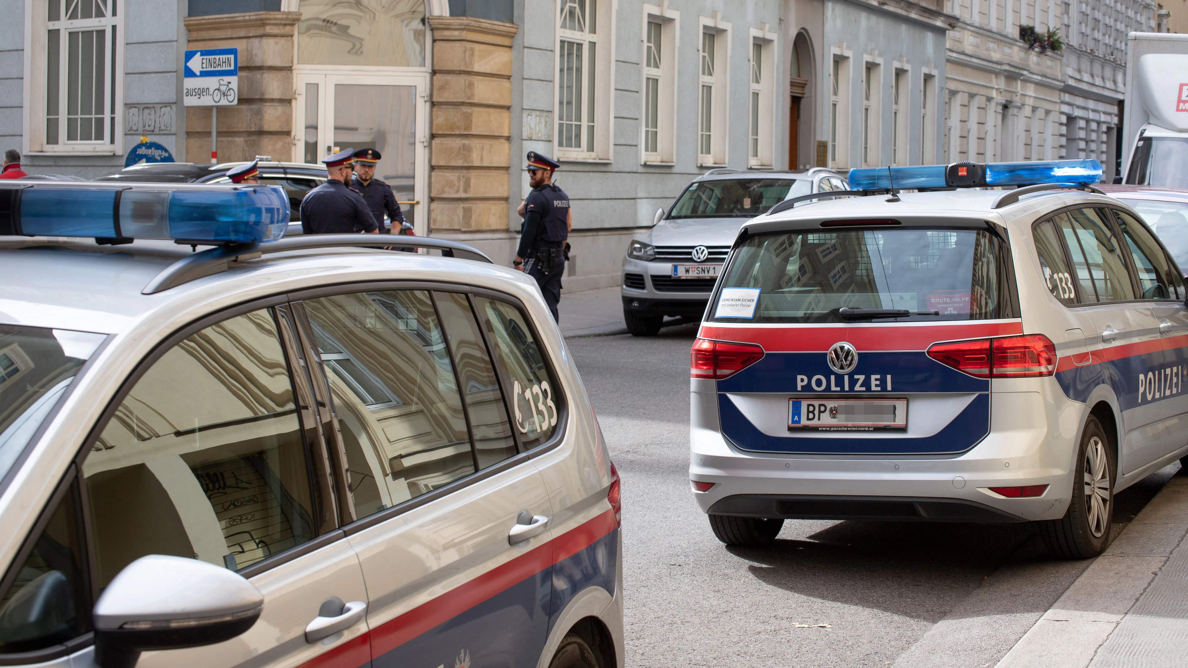 Polizeieinsatz in der Wiener Leopoldstadt.
