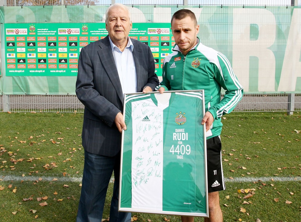 Trauer um Rapid-Ehrenpräsident Rudolf Edlinger