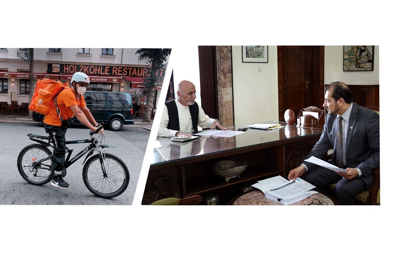 Heute.at - Früher Minister, heute Essensbote – Afghane sattelte um