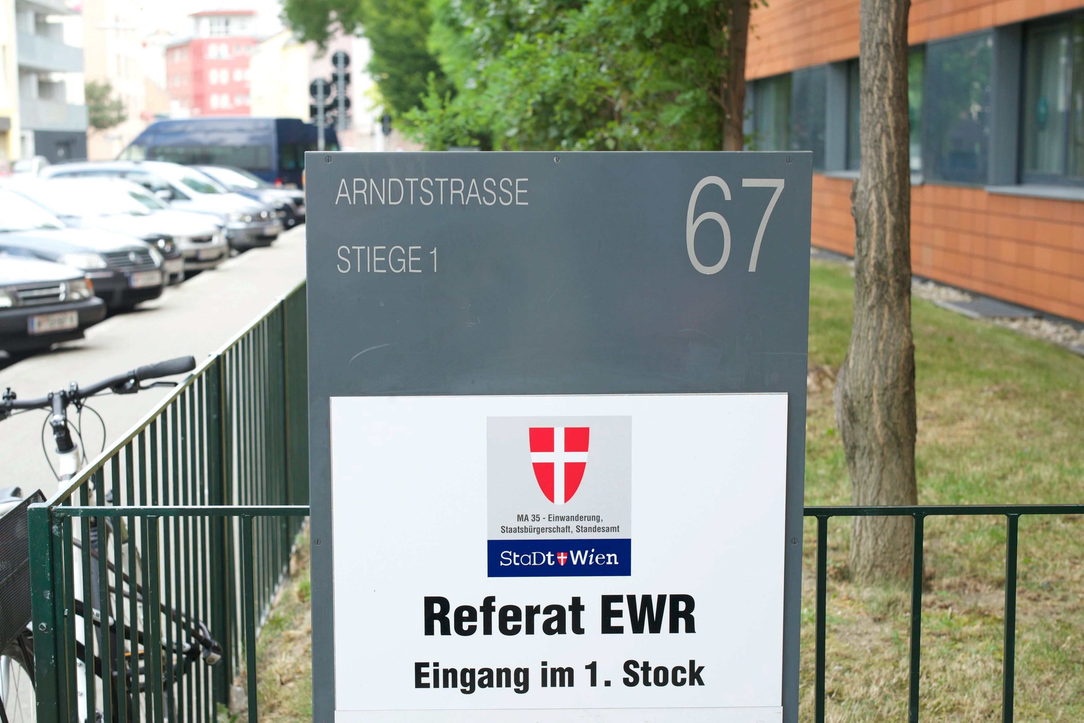 Amt für Einwanderung, Staatsbürgerschaft und Standesamt in Wien.