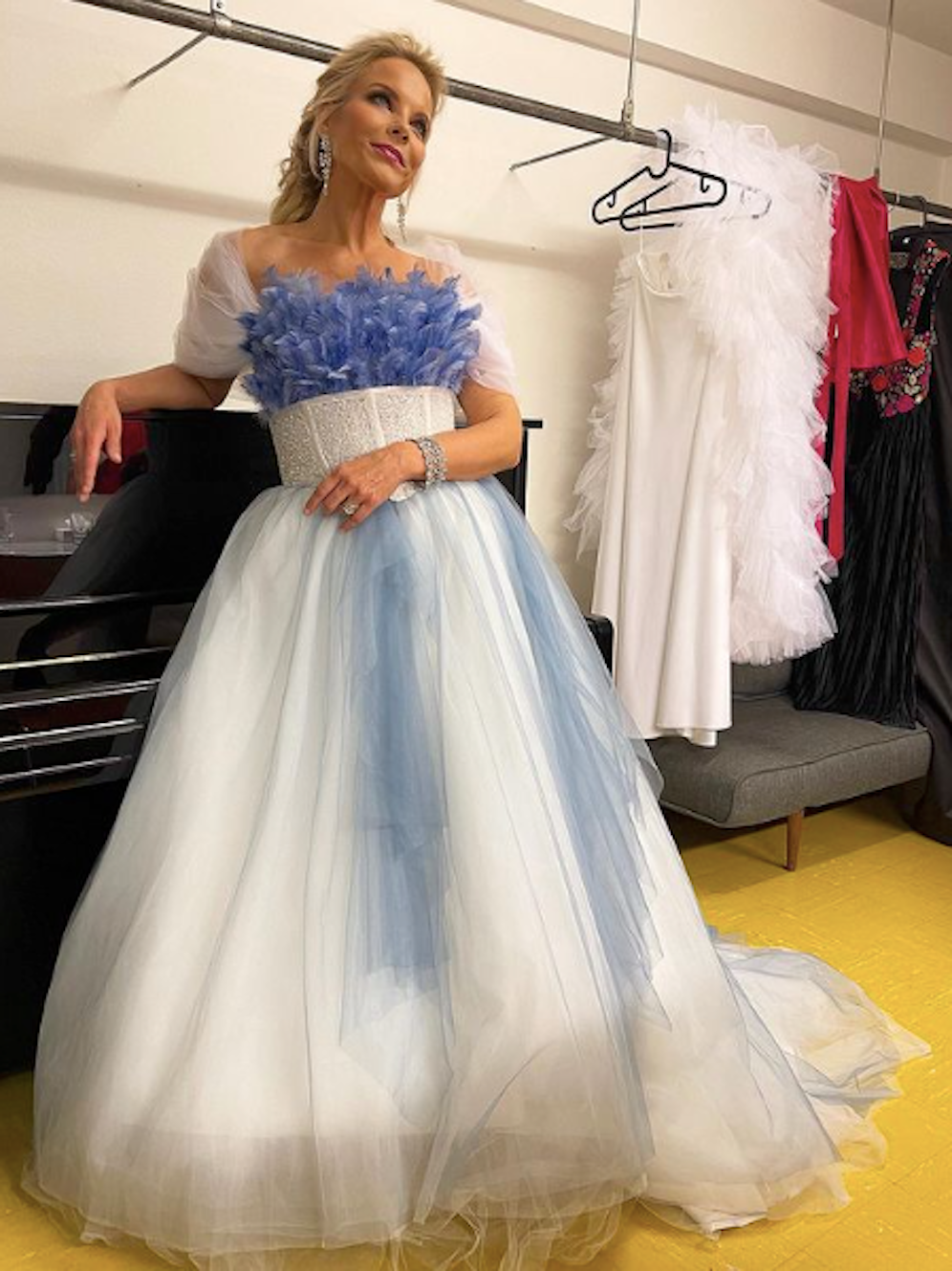 Elīna Garanča kam nach den Gästen im Festspielhaus an.